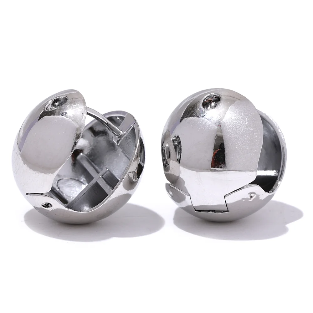 Smooth Round Hollow Hoop Earrings