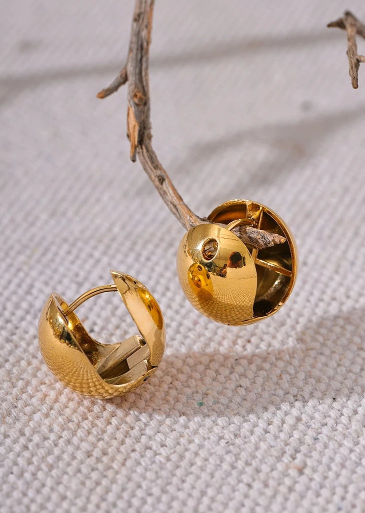 Smooth Round Hollow Hoop Earrings