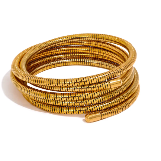 Stackable Multi-Layer Wrap Bracelet - Ecru