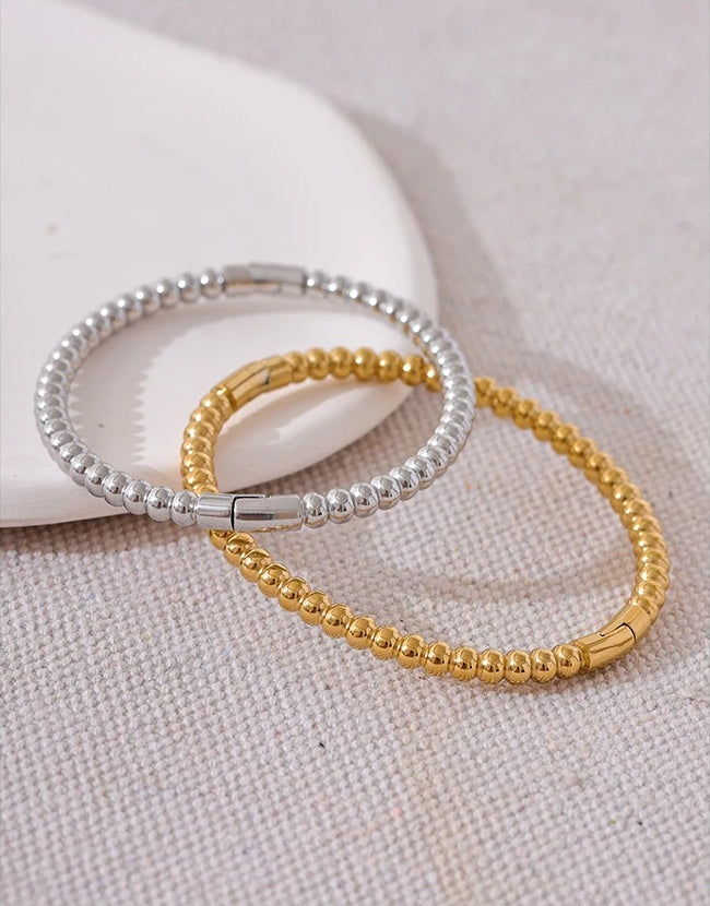 Statement Charm Metal Handmade Bracelet - Ecru