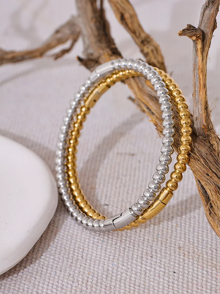 Statement Charm Metal Handmade Bracelet - Ecru