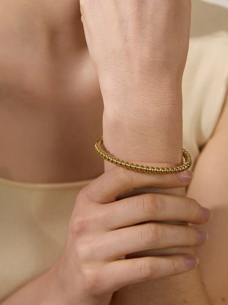 Statement Charm Metal Handmade Bracelet - Ecru