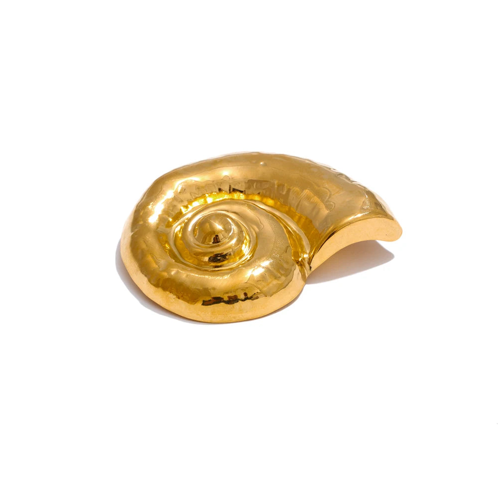 Timeless Elegant Chunky Statement Brooch - Ecru