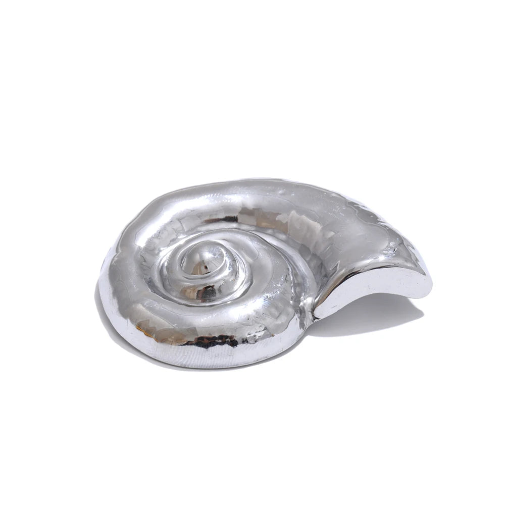 Timeless Elegant Chunky Statement Brooch - Ecru
