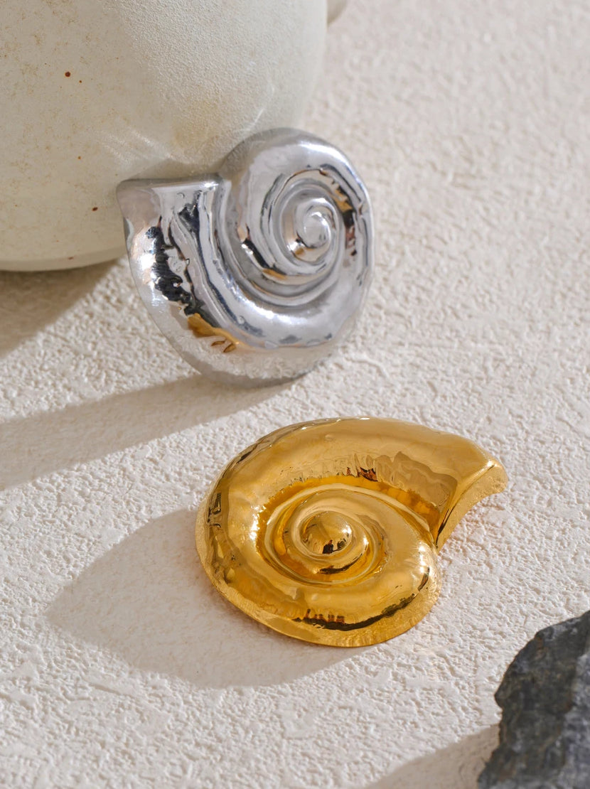 Timeless Elegant Chunky Statement Brooch - Ecru