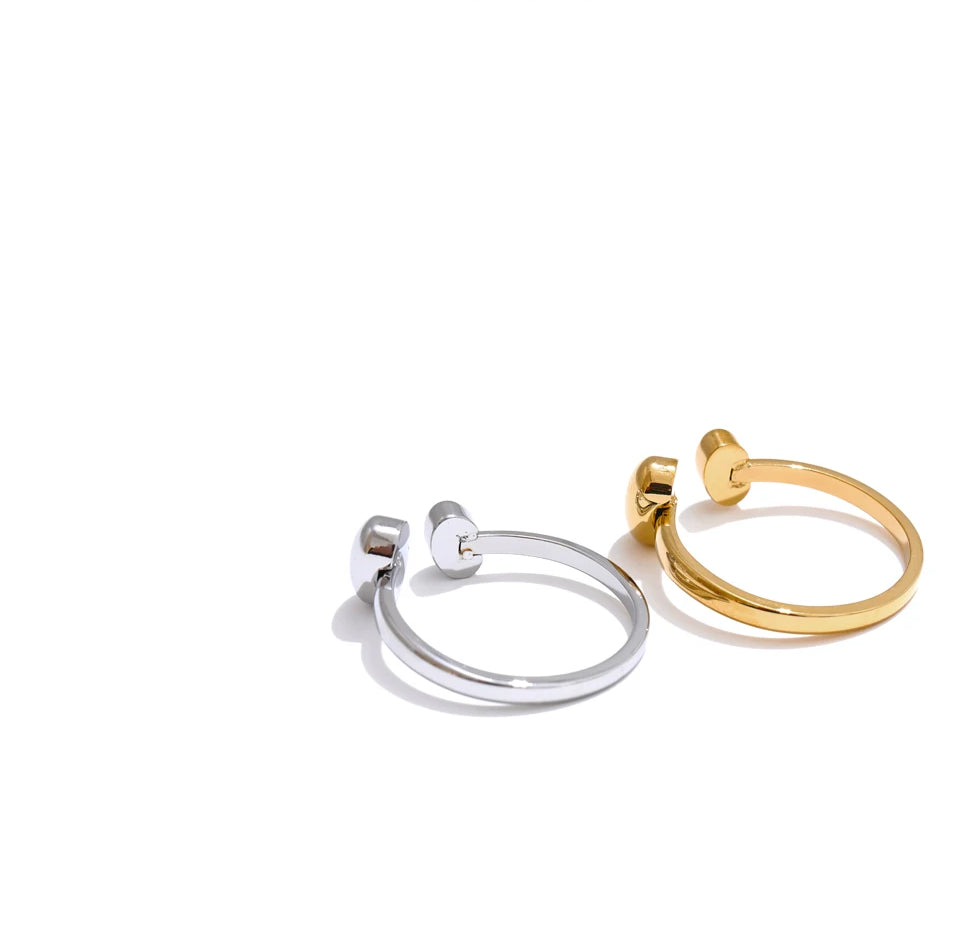 Timeless Modern Adjustable Ring - Ecru