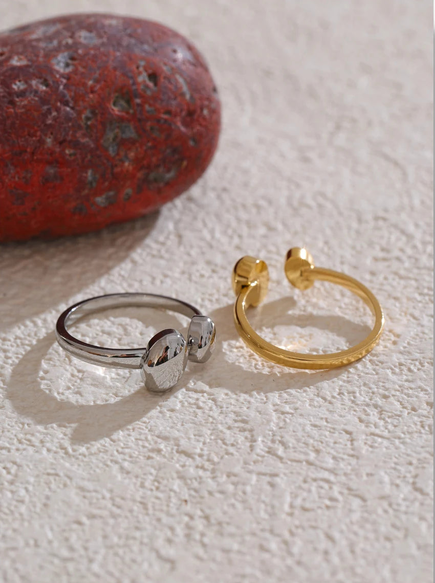 Timeless Modern Adjustable Ring - Ecru