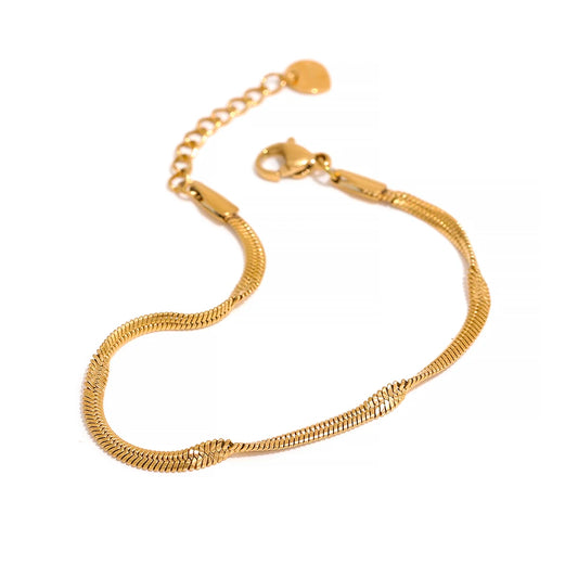 Timeless Versatile Snake Chain Set, Bracelet - Ecru