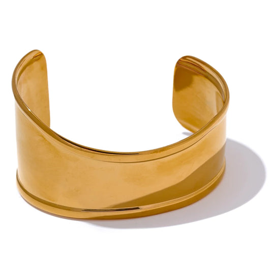 Unique Classic Chunky Cuff Bracelet - Ecru