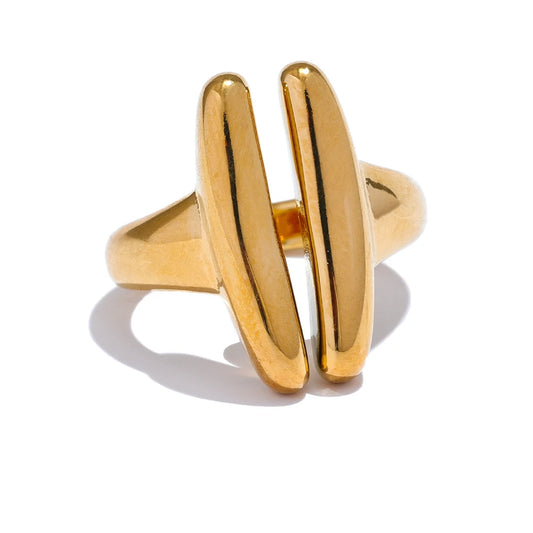 Unique Classic Chunky Statement Ring - Ecru