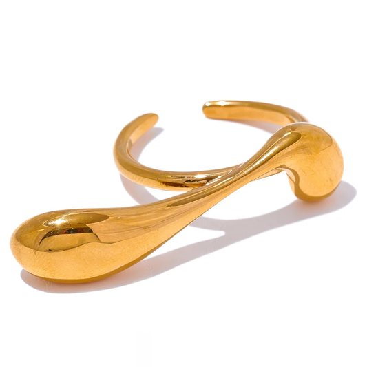 Unique Geometric Open Fashion Ring - Ecru