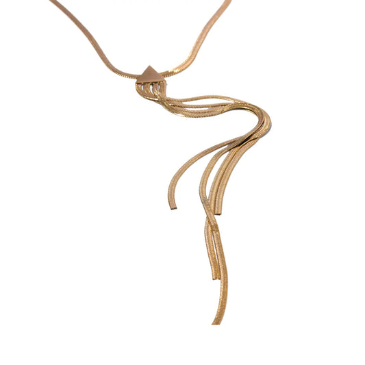 Unique Layered Statement Pendant Necklace - Ecru