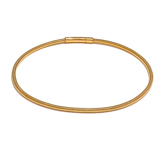 Unique Versatile Modern Choker Necklace - Ecru