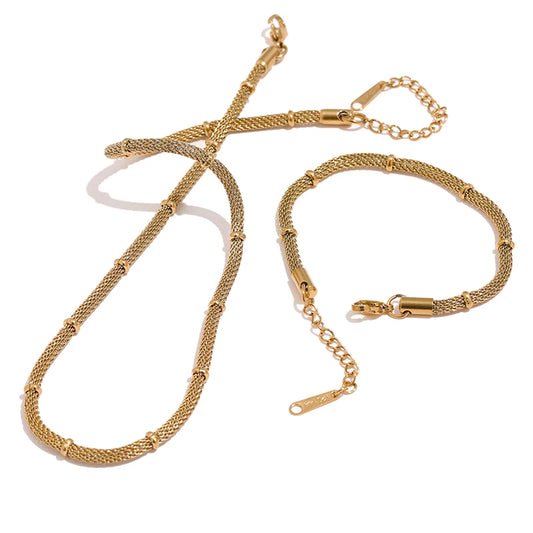 Versatile Refined Statement Jewelry Set, Set - Ecru