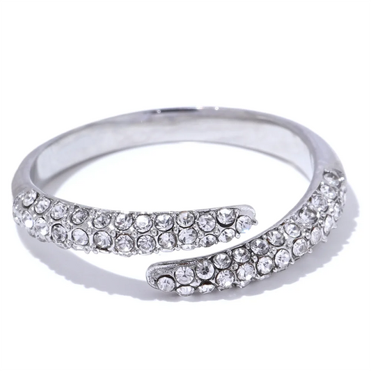 Zircon Timeless Resizable Statement Ring - Ecru