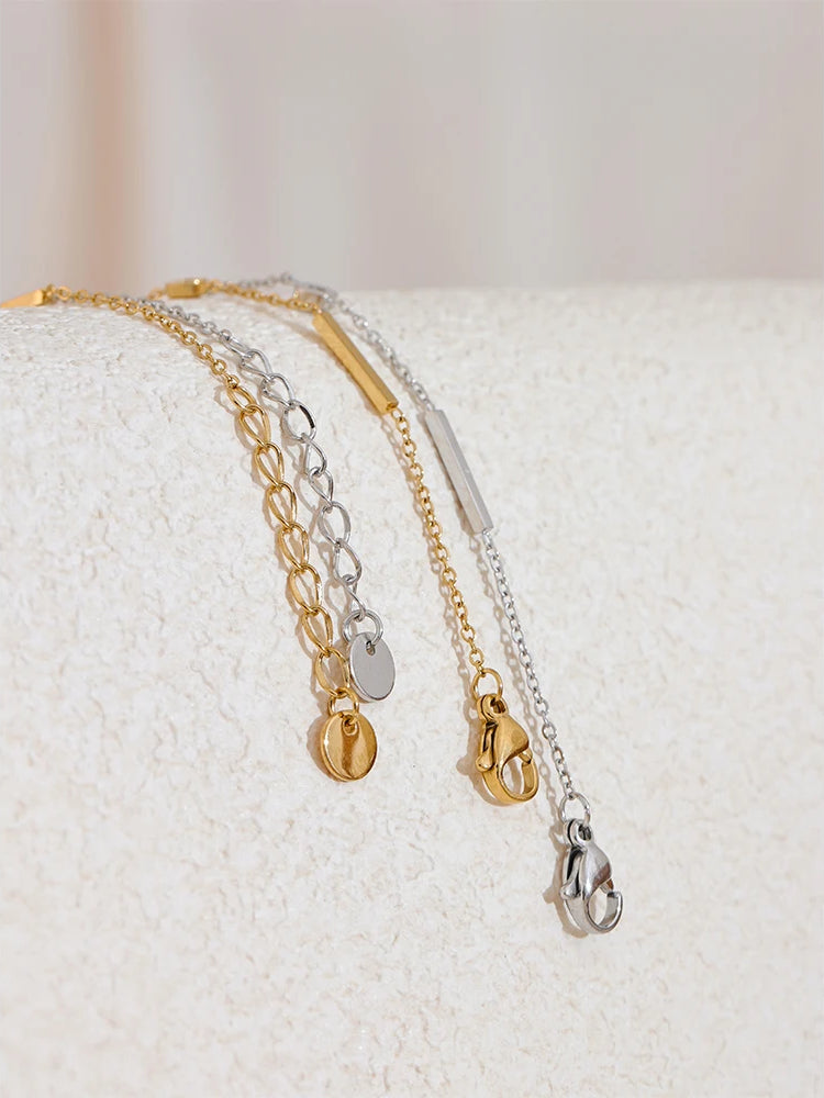 Zircon Versatile Charm Bangle Bracelet - Ecru
